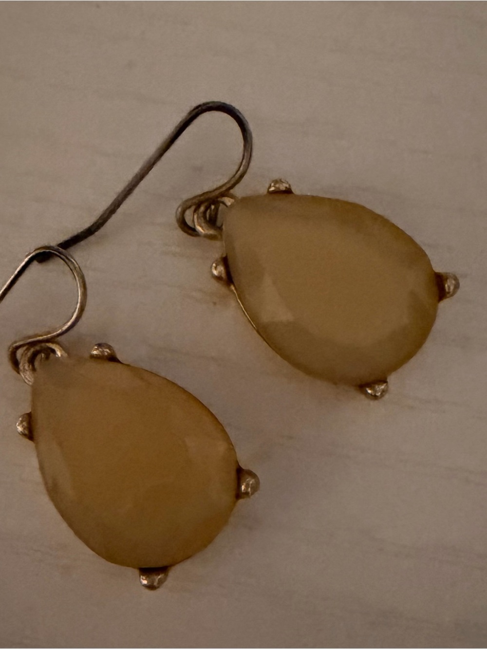 Premier Design Women’s Teardrop cream Dangle Earrings